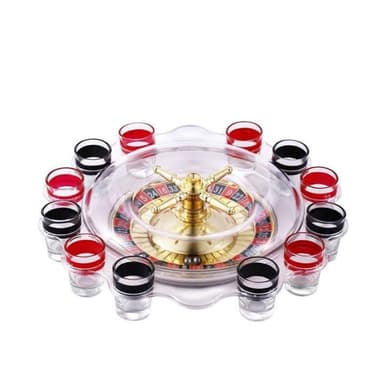 Casino Shot-Roulette med 12 shotglas