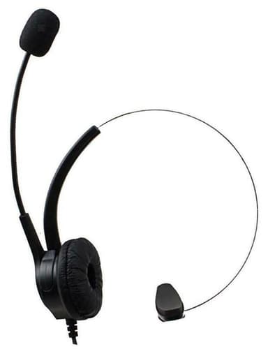 Call Center-headset med fjärrkontroll, USB, Svart