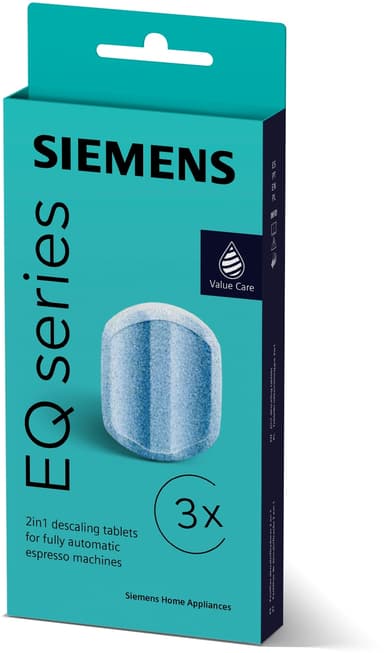 Siemens Espresso EQ Series avkalkningstabletter TZ80002B