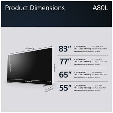 Sony 55” A80L 4K OLED Smart TV (2023)