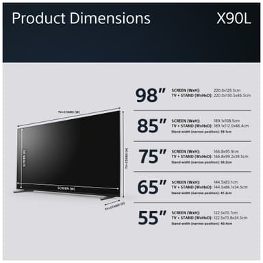 Sony 65” X90L 4K LED Smart TV (2023)