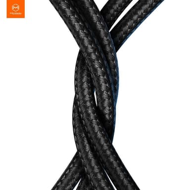 Mcdodo CA-8081 Vinklad USB C till vinklad USB C kabel 3A 60W för synkning och snabb laddning med LED svart 2m
