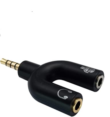 NÖRDIC Ljudadapter 3,5mm adapter till mic och hörlur