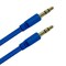 NÖRDIC Ljudkabel 3,5mm 3polig hane till 3,5mm 3polig hane 1m flat kabel blå AUX kabel