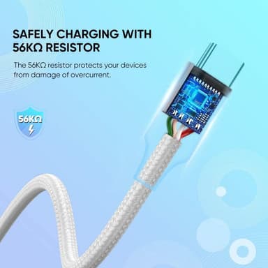 UGREEN USB C ha till USB A ha snabbladdning 3A 480Mbps 50cm vit