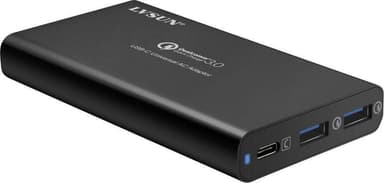 NÖRDIC 1xUSB C laddningsstation 40W Power Delivery 3.0, 2xUSB A QuickCharger QC3.0 total 40W