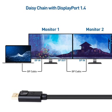 Cable Matters 8-in-1 draagbare 40Gbps USB4-hub (USB 4-dock) Dual DisplayPort 4K @60Hz, enkele DisplayPort 8K @60Hz, 100W PD, Gigabit Ethernet, compatibel met Thunderbolt 4 voor XPS, Surface Pro, iPad