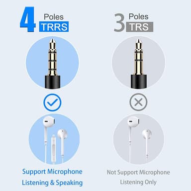 NÖRDIC Audiokabel 4polig 3,5mm hane till hane 3m silver AUX kabel TRRS mikrofonkabel