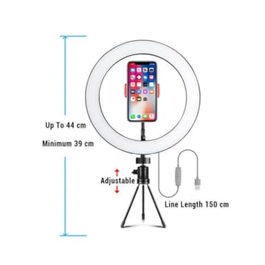 LED Ring Light 30cm diameter med mobilhållare med tripod 10 steg dimbar tre ljusläge selfie lampa ring lampa ring ljus