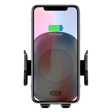 NÖRDIC Qi Certifierad Trådlös billaddare 10W med IR sensor öppnas och stängs automatisk