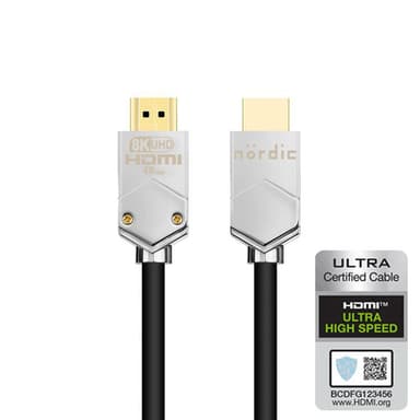 Fosmon HDMI 2.1 Cable 8K@60Hz 1ft (2 Pack), Premium Certified 48Gbps Ultra  High Speed, 4K@120Hz, Dynamic HDR, HDCP 2.3, 3D, eARC, 4:4:4, Cotton  Braided Compatible with UHD TV, PS4/PS5, Xbox One/X/S 