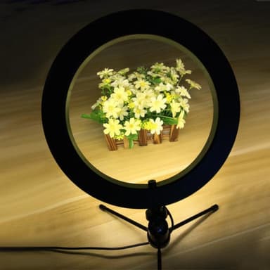 LED Ring Light 30cm diameter med mobilhållare med tripod 10 steg dimbar tre ljusläge selfie lampa ring lampa ring ljus