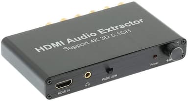 NÖRDIC 4K 3D HDMI Audio Extractor 5.1CH 6RCA stöd för DTS/AC3