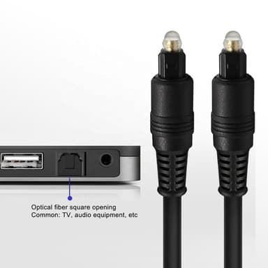 NÖRDIC Toslink-Toslink digital fiber kabel 1m Optisk SPDIF kabel