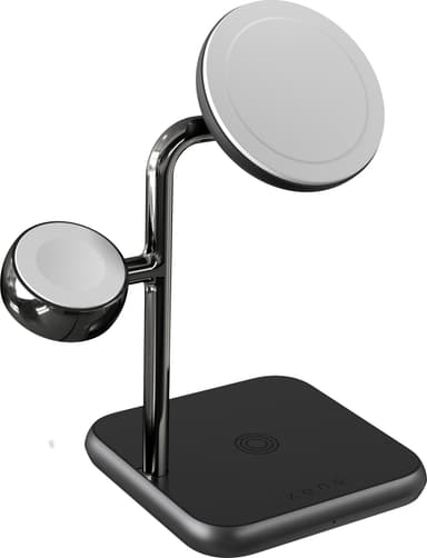 Zens 4-i-1 magnetisk trådlös laddningsstation (svart)