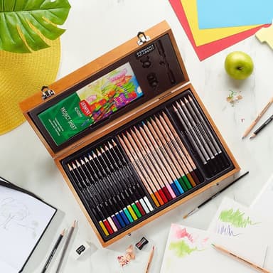 Derwent Academy Colour.WoodenGift Box