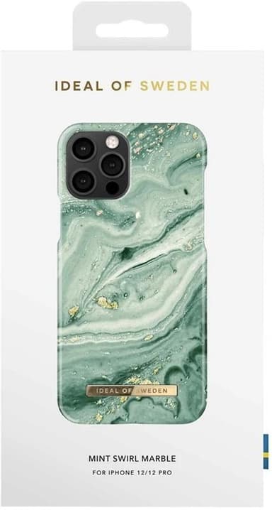 iDeal of Sweden Mint Swirl Marble iPhone 12/12 Pro