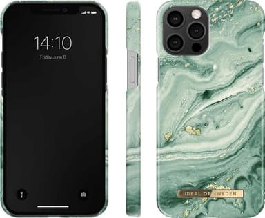 iDeal of Sweden Mint Swirl Marble iPhone 12/12 Pro