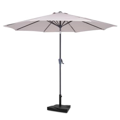 VONROC Parasoll Recanati Ø300cm – Premium parasoll -  Beige | Inkl. parasollfot 20kg