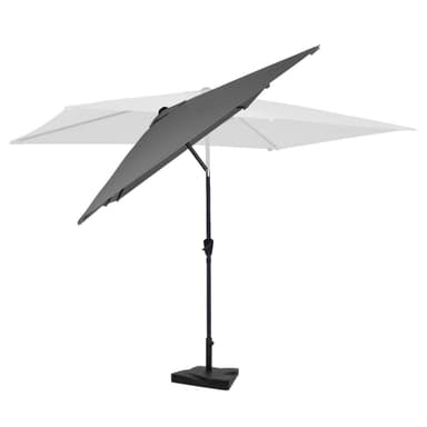 VONROC Parasoll Rapallo 200x300cm – Premiumparasoll - Grå | Inkl. parasollfot 20kg