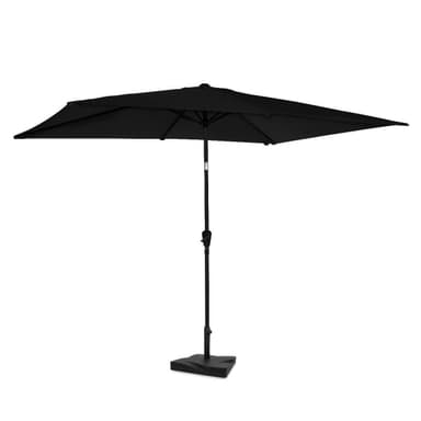 VONROC Parasoll Rapallo 200x300cm – Premiumparasoll - Antracit / svart | Inkl. parasollfot 20kg