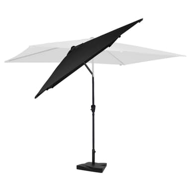 VONROC Parasoll Rapallo 200x300cm – Premiumparasoll - Antracit / svart | Inkl. parasollfot 20kg