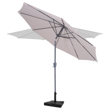 VONROC Parasoll Recanati Ø300cm – Premium parasoll -  Beige | Inkl. parasollfot 20kg