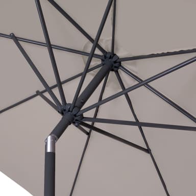 VONROC Parasoll Recanati Ø300cm – Premium parasoll -  Beige | Inkl. parasollfot 20kg