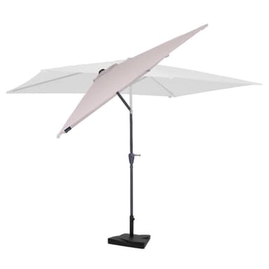 VONROC Parasoll Rapallo 200x300cm – Premiumparasoll - Beige | Inkl. parasollfot 20kg