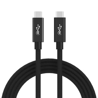 NÖRDIC USB4 kabel 2,5m 40Gbps data 8K video PD 100W kompatibel med Thunderbolt 3