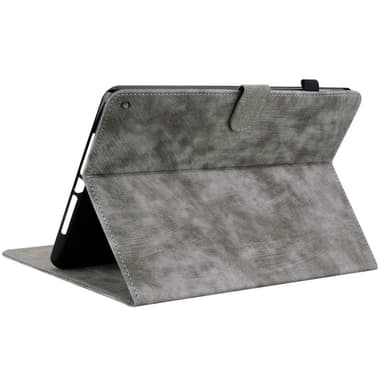 SKALO Amazon Fire HD 10/10 Plus (2021) Cute Tiger PU-Läder Fodral - Grå