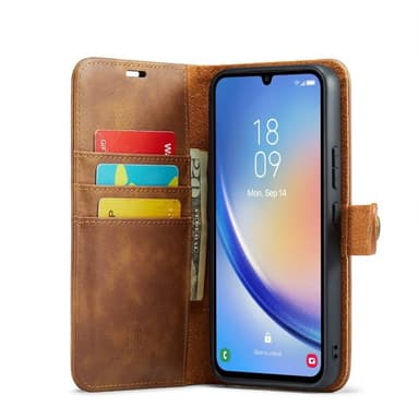 Mobilplånbok DG-Ming 2i1 Samsung Galaxy A24 4G - Brun