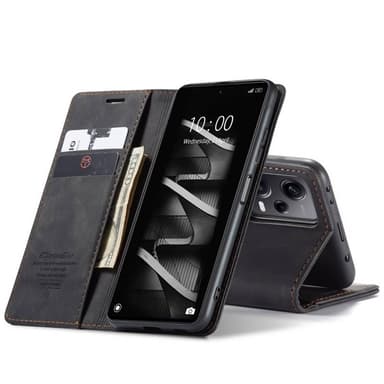 CaseMe Smart Magnet FlipCase Xiaomi Redmi Note 12 Pro 5G - Svart