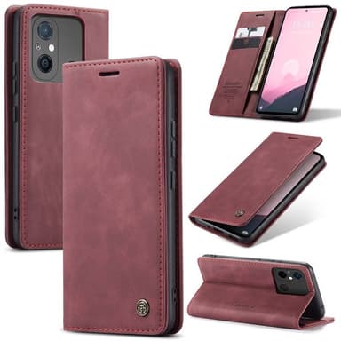 CaseMe Smart Magnet FlipCase Xiaomi Redmi 12C - Vinröd
