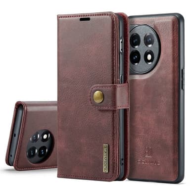 Mobilplånbok DG-Ming 2i1 OnePlus 11 - Röd