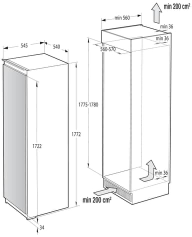 Hisense Frysskåp FIV276N4AWF (integrerad)