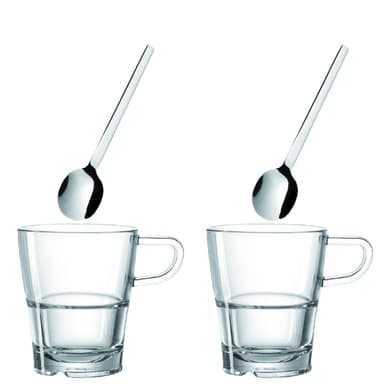Kaffeset - Kaffekopp och sked x 2