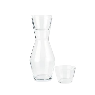 Double Up Karaff 1L 26 cm Munblåst Klarglas