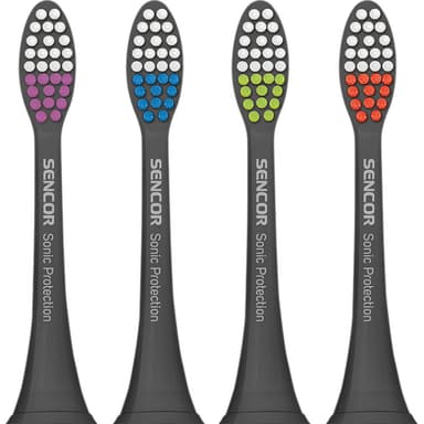 SENCOR Tandborstar 4-Pack Sonic Protection Svart Refill
