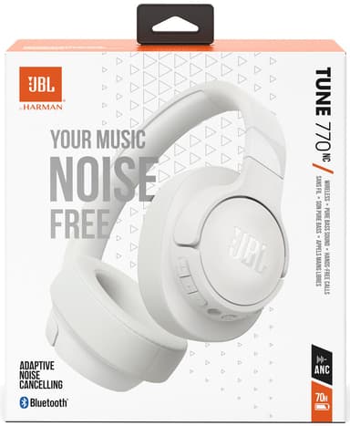 JBL Tune 770NC trådlösa around ear-hörlurar (vita)