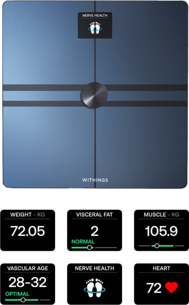 Withings Body Comp badrumsvåg WBS12-Black-All-Inter