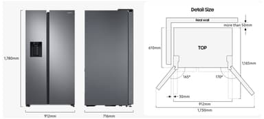 Samsung Side-by-side RS68CG883ES9EF (rostfri)