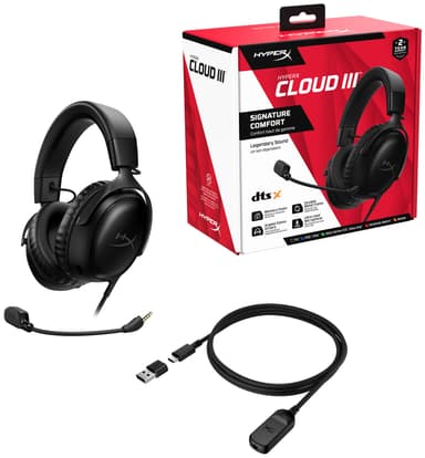 HyperX Cloud III gaming-headset (svart)