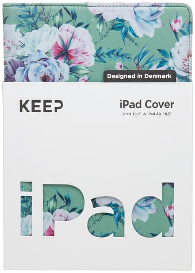 Keep iPad 10.2/10.5" fodral för surfplatta (grön blomma)