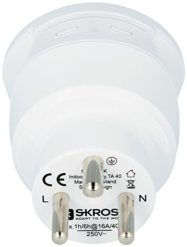 SKROSS El-Adapter Combo Danmark & Eur