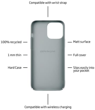 Holdit Slim Case iPhone 12/12 Pro fodral (brungrått)