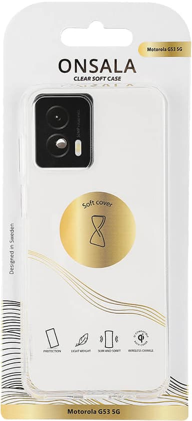 Onsala Motorola G53 5G fodral (genomskinligt)