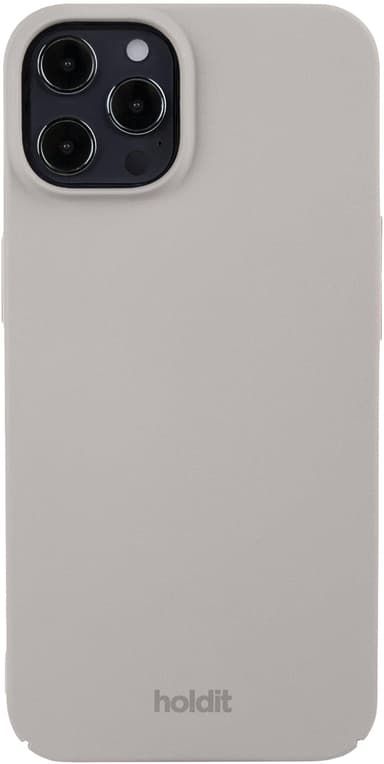Holdit Slim Case iPhone 12/12 Pro fodral (brungrått)