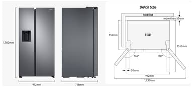 Samsung Side-by-side RS68CG885DB1/EF (svart)