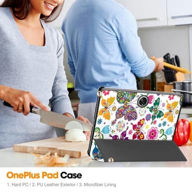 Slim Fit Cover Fodral Skal Till OnePlus Pad - Butterflies